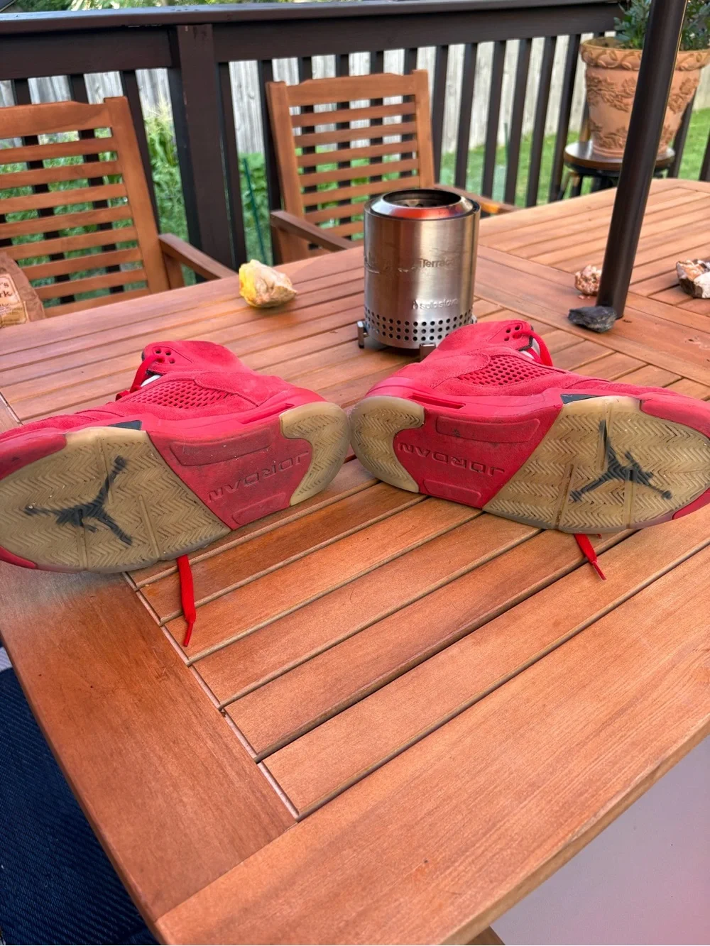 Jordan Retro 5 Full Red Suede Men’s Athletic Shoes